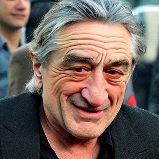 Image similar to robert de niro as the troll face trololol