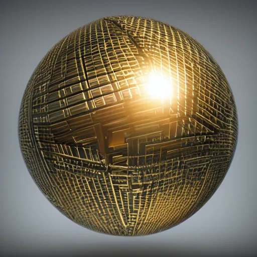 Image similar to an intricate render of a reflective ball, realistic studio lighting, light refraction, realistic reflections, octane render, unreal engine