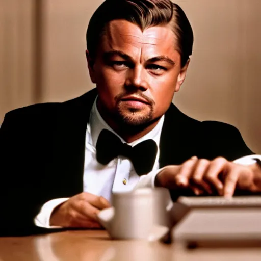 Image similar to Leonardo DiCaprio as Scarface 4K quality super realistic