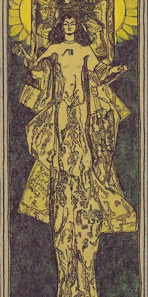 Image similar to the empress tarot card by austin osman spare