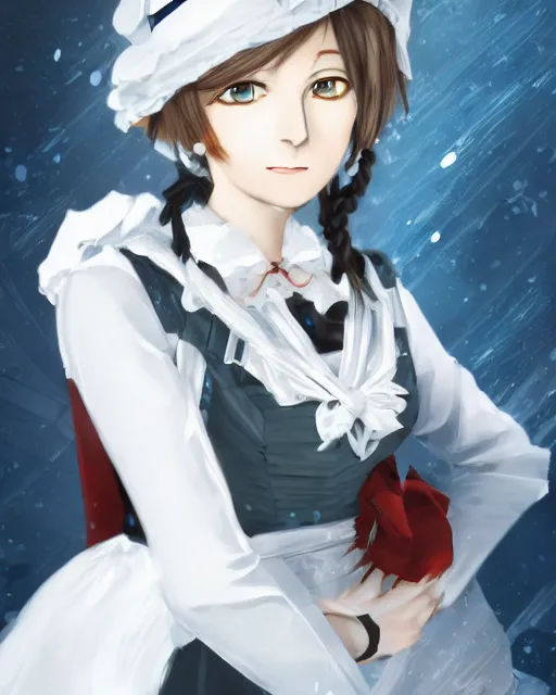 Image similar to Digital state-sponsored anime art of Ada Lovelace by A-1 studios, serious expression, empty warehouse background, highly detailed, spotlight