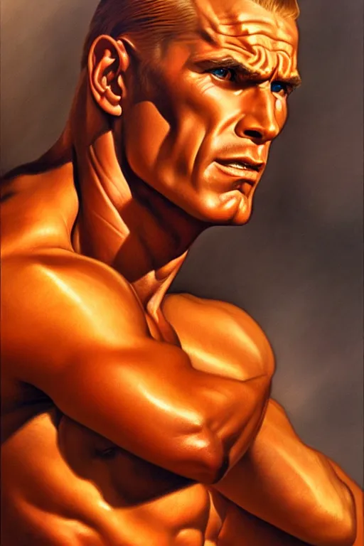 Image similar to portrait of doc savage, character portrait, portrait, close up, highly detailed, intricate detail, amazing detail, sharp focus, radiant light, caustics, by boris vallejo