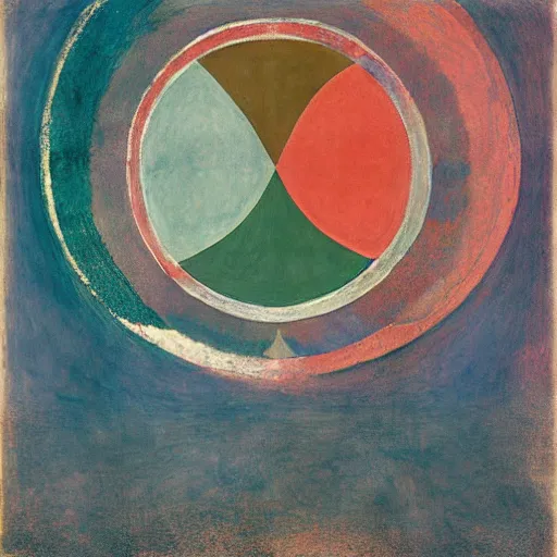 Image similar to two cods talking to eachother in deep sea, art by hilma af klint