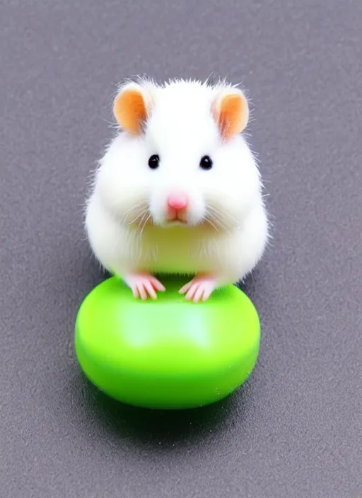 Prompt: 80mm resin detailed miniature of cute fluffy hamster, Product Introduction Photos, 4K, Full body, simple background