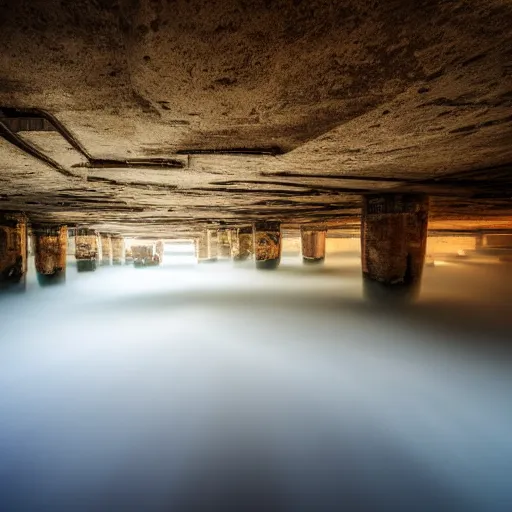 Image similar to underwater city long exposure