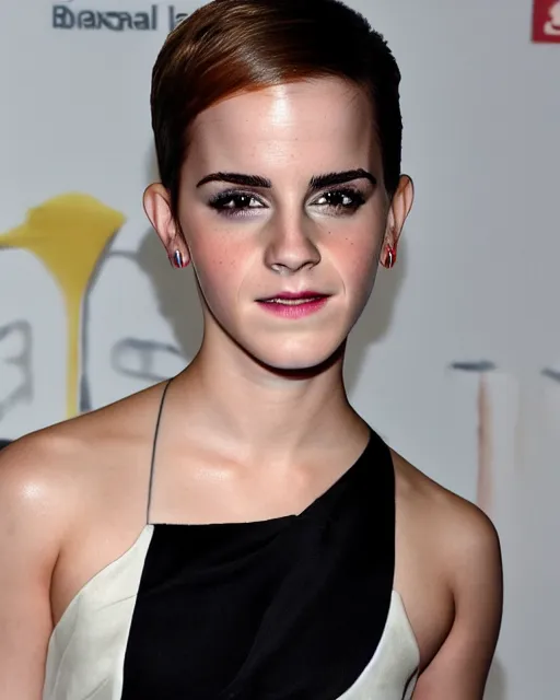 Image similar to bald emma watson