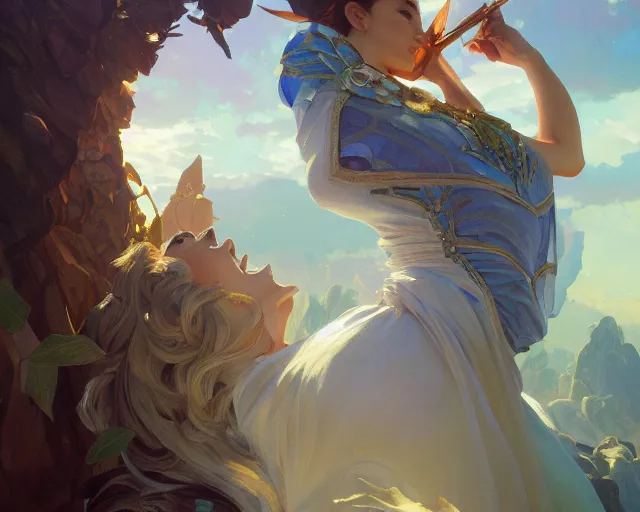 Image similar to photography of maginel wright enright barney, deep focus, d & d, fantasy, intricate, elegant, highly detailed, digital painting, artstation, concept art, matte, sharp focus, illustration, hearthstone, art by artgerm and greg rutkowski and alphonse mucha