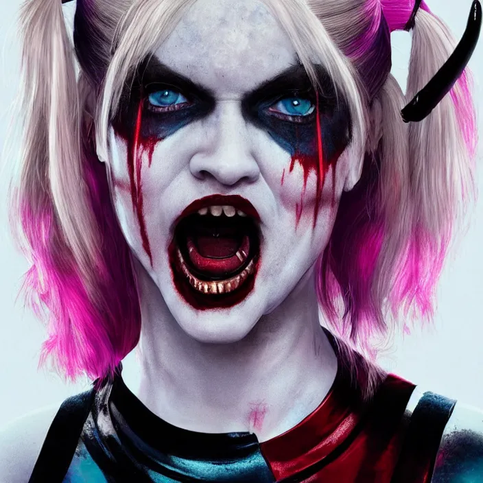 Image similar to portrait of Baby Spice as a harley quinn in Suicide Squad. intricate artwork, wlop, beeple. octane render, trending on artstation, greg rutkowski very coherent symmetrical artwork. cinematic, hyper realism, high detail, octane render, 8k