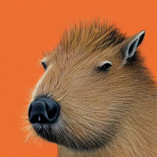 Prompt: a portrait of king capybara, paint, high detailed, art station, concept art, 4k, 8k