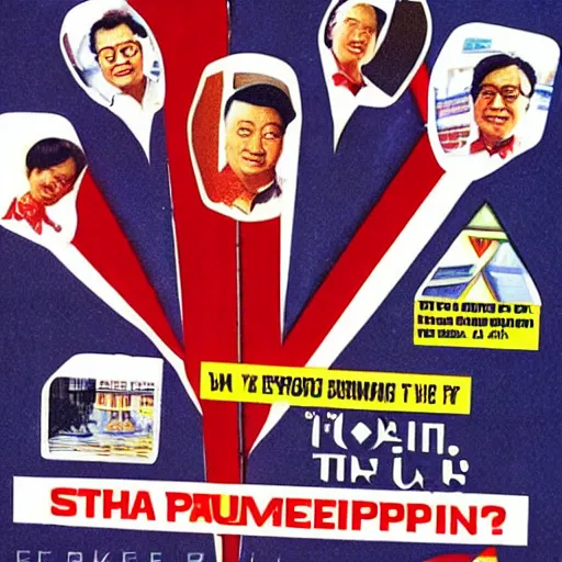 Image similar to a 1 9 9 0 s poster for a singaporean campaign