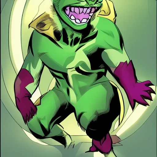 Prompt: Beastboy as a ferret, Comic book art