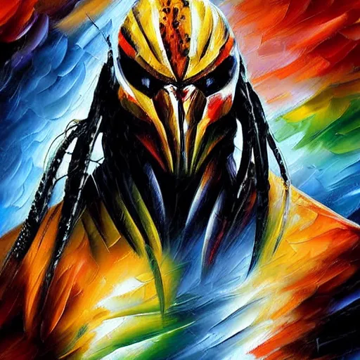 Prompt: digital painting of The Predator by Leonid Afremov