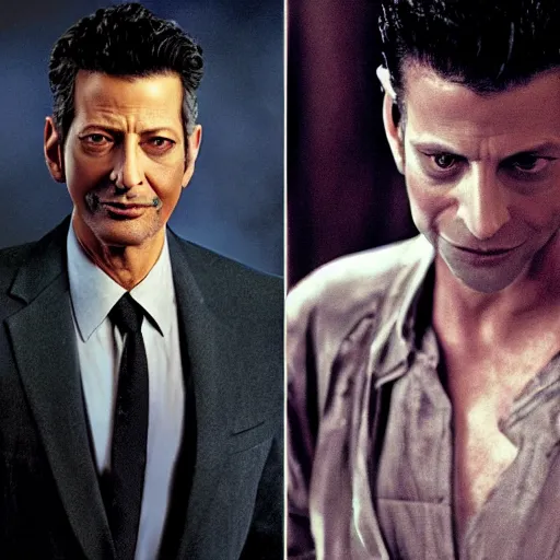 Prompt: Jeff Goldblum starring in the Twilight Saga, a movie scene from Twilight