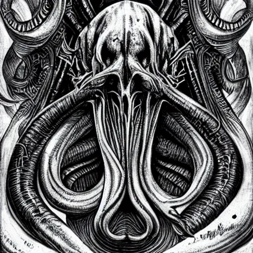 Prompt: cthulhu, smooth, sharp focus, beautifully detailed, by hr giger