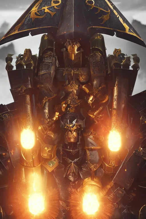 Image similar to queen portrait heros warhammer 4 0 k horus heresy fanart - the primarchs emperor by johannes helgeson animated with vfx concept artist & illustrator global illumination ray tracing hdr fanart arstation zbrush central hardmesh 8 k octane renderer comics stylized