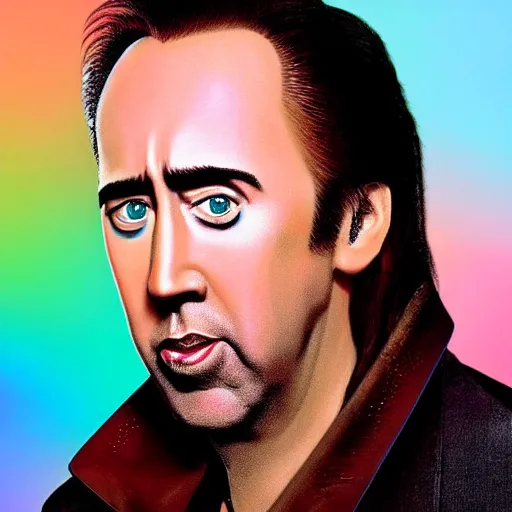 Prompt: the most horrifying picture of nic cage