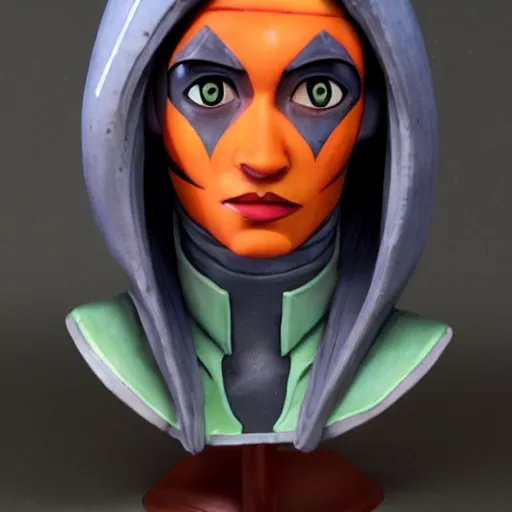 Prompt: ahsoka tano, portrait bust, star wars, star wars rebels, star wars clone wars, togruta,