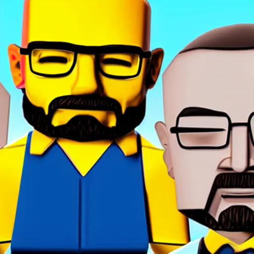 Image similar to walter white plays roblox