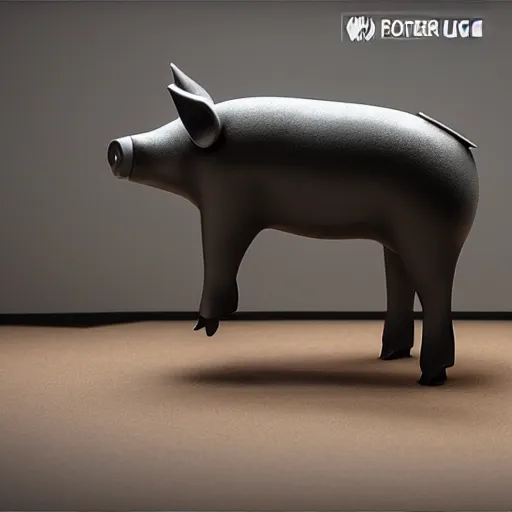 Image similar to a pig made of rubber 4 k commercial lighting - w 8 3 2