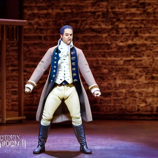 Prompt: action figure from the broadway musical hamilton, studio lighting, highly detailed, product photography