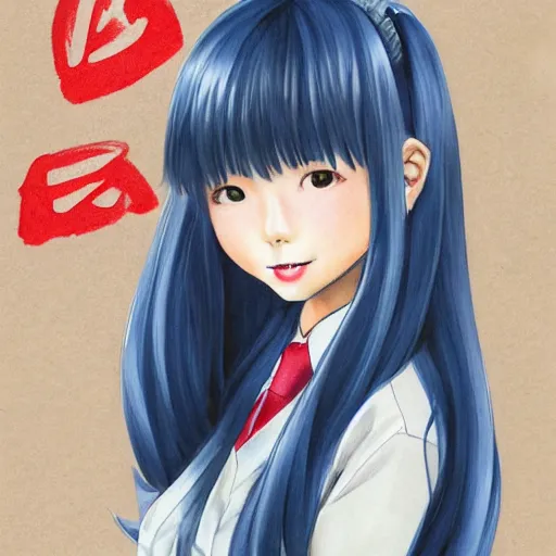 Prompt: a perfect, realistic professional digital sketch of a Japanese schoolgirl in style of Marvel, by pen and watercolor, by a professional Chinese Korean artist on ArtStation, on high-quality paper