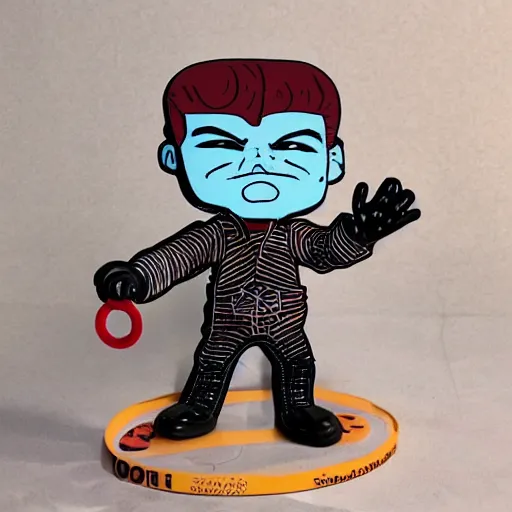 Image similar to quantum mechanics, stop motion vinyl action figure, plastic, toy, butcher billy style