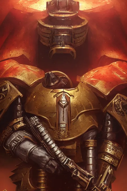 Image similar to armor portrait heros warhammer 4 0 k horus heresy fanart - the primarchs emperor by johannes helgeson animated with vfx concept artist & illustrator global illumination ray tracing hdr fanart arstation zbrush central hardmesh 8 k octane renderer comics stylized