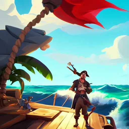 Image similar to painting jack the pirate on sea of thieves game avatar hero smooth face median photoshop filter cutout vector behance hd by jesper ejsing, by rhads, makoto shinkai and lois van baarle, ilya kuvshinov, rossdraws, illustration, art by ilya kuvshinov and gustav klimt