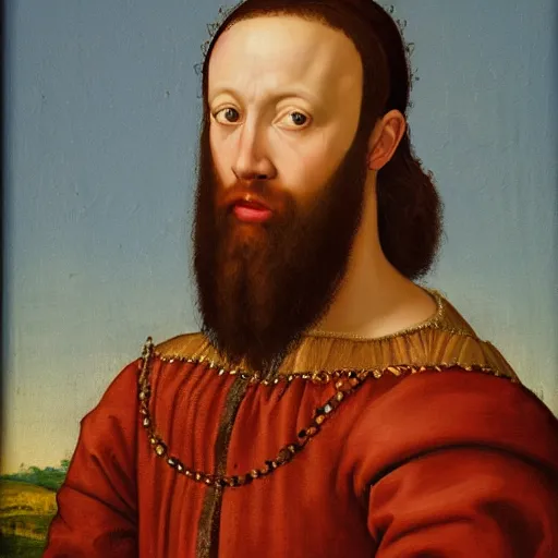 Prompt: a renaissance style portrait painting of TheGrefg