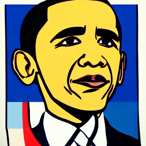 Image similar to obama by roy lichtenstein