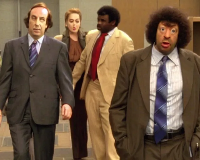 Image similar to saul goodman cameo in the it crowd ( 2 0 0 6 ), channel 4, episode still, 4 8 0 p