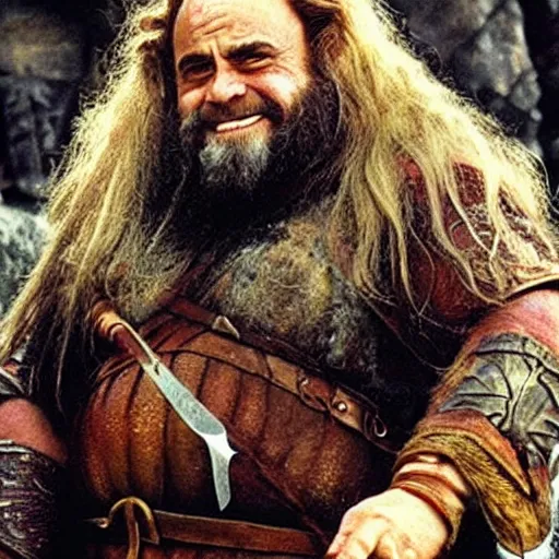 Image similar to « danny devito as gimli from lord of the rings »