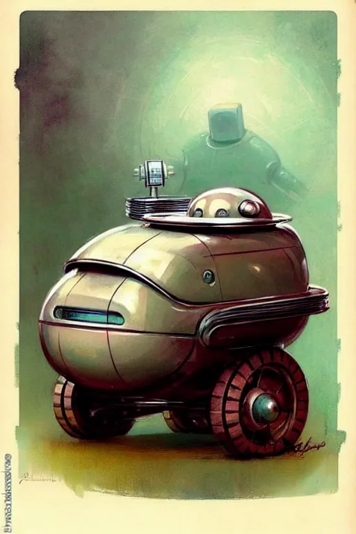 Image similar to ( ( ( ( ( 1 9 5 0 s retro future android robot fat robot hamster wagon. muted colors., ) ) ) ) ) by jean - baptiste monge,!!!!!!!!!!!!!!!!!!!!!!!!!