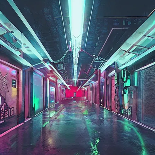 Image similar to FADU UBA in a cyberpunk style