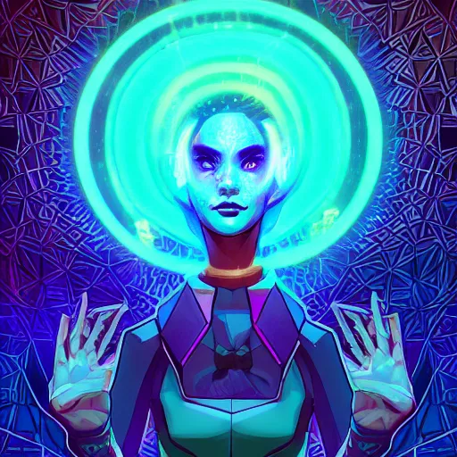 Image similar to skill magic geek inside matrix deepdream radiating a glowing aura stuff loot legends stylized digital illustration video game icon artstation lois van baarle, ilya kuvshinov, rossdraws,