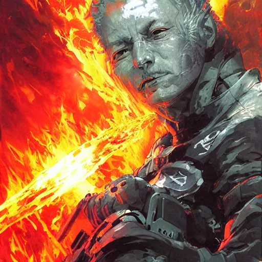 Image similar to satanic astronaut deity ominous evil melting inferno fractal fractalizing yoji shinkawa apophasis by rutowski bussiere andreas rocha