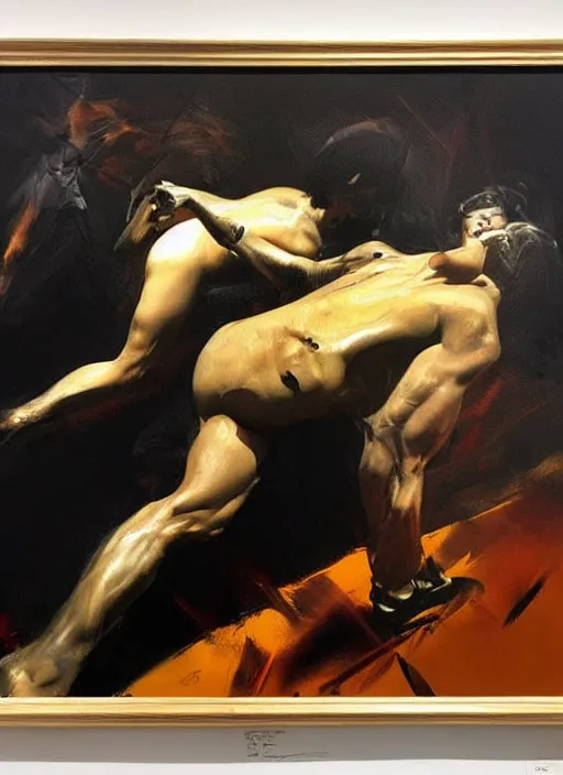 Image similar to reddit cringe, painting by phil hale, fransico goya,'action lines '!!!, graphic style, visible brushstrokes, motion blur, blurry, visible paint texture, crisp hd image
