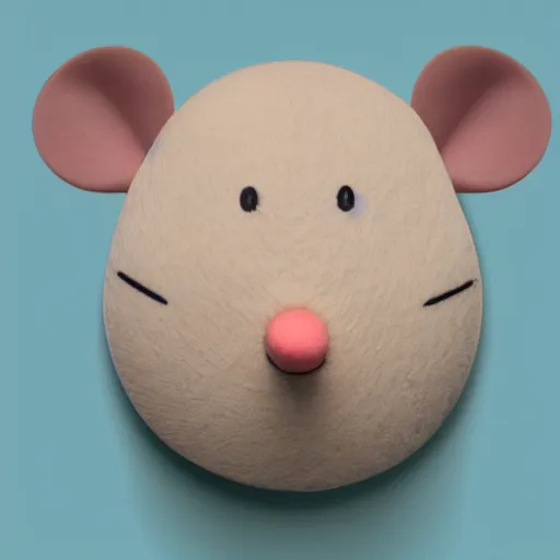 Prompt: mouse with human smiling face