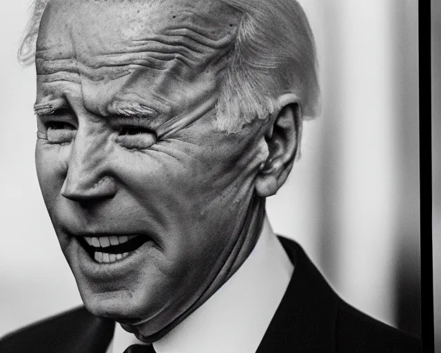 Image similar to president joe biden face to face with president joe biden, nikon 3 5 mm, photograph