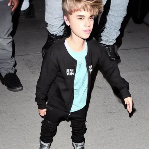 Image similar to Justin Bieber as a midget