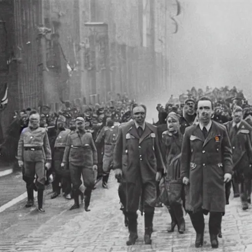 Prompt: photo of the last days of Hitler