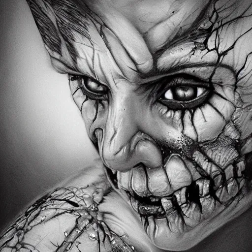 Prompt: spooky, black and white, realistic, highly detailed, trending on artstation