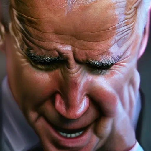 Image similar to joe biden crying, dramatic lighting, cinematic, establishing shot, extremly high detail, photorealistic, cinematic lighting, artstation, style by James Gurney