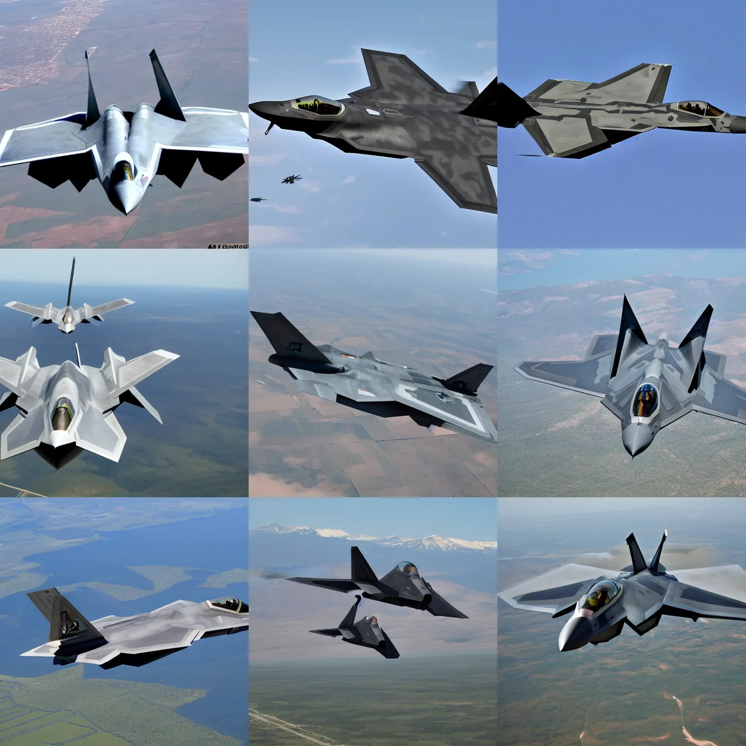 Prompt: f22 raptor, fighter jet, 5th gen fighter, air force