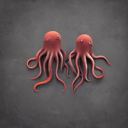 Prompt: two octopi shake hands in greeting