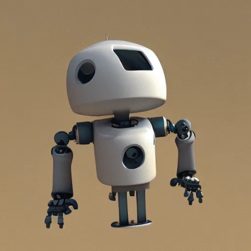 Image similar to 3 d render of a cute broken derelict robot