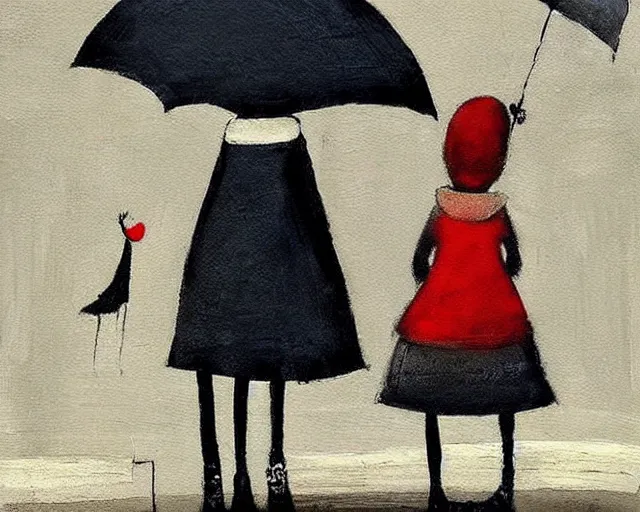 Image similar to a painting by sam toft