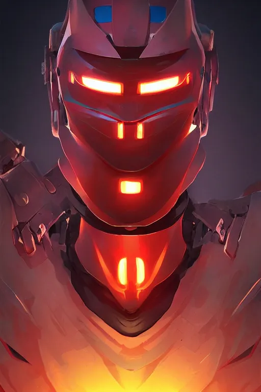 Image similar to epic mask helmet robot ninja portrait stylized as fornite style game design fanart by concept artist gervasio canda, behance hd by jesper ejsing, by rhads, makoto shinkai and lois van baarle, ilya kuvshinov, rossdraws global illumination radiating a glowing aura global illumination ray tracing hdr render in unreal engine 5