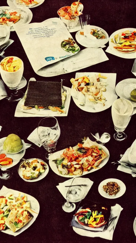 Prompt: 1 9 6 0 s food magazine photo of microchips, on a velvet table cloth, soft focus