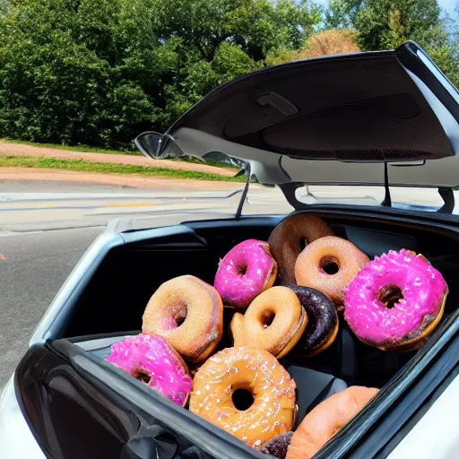 Image similar to car full of donuts